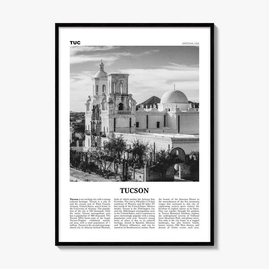 Tucson Newspaper No 2 Poster, framed poster mockup