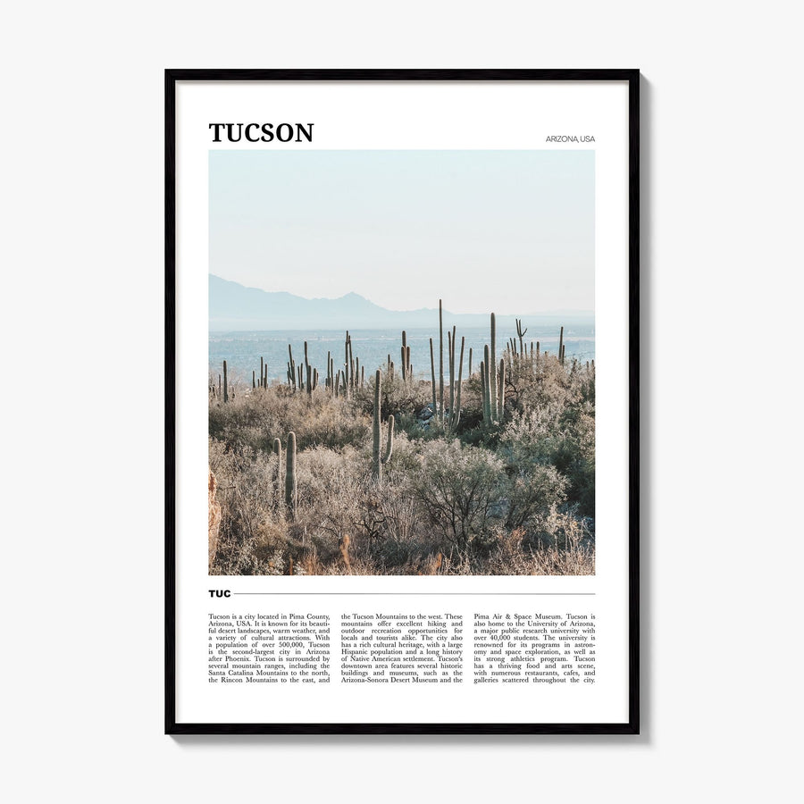 Tucson Travel No 1 Poster, framed poster mockup