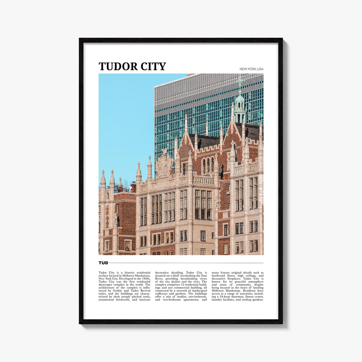 Tudor City Travel Poster