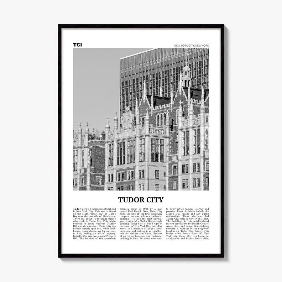 Tudor City Newspaper Poster, framed poster mockup