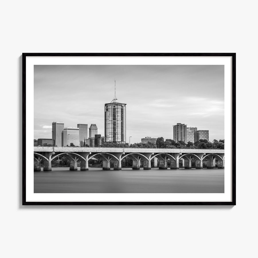 Tulsa Photo Poster, framed poster mockup, white border