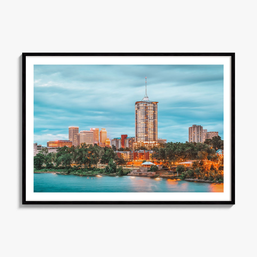 Tulsa Photo Poster, framed poster mockup, white border