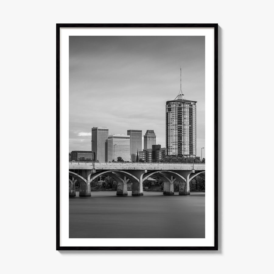 Tulsa Photo No 2 Poster, framed poster mockup, white border