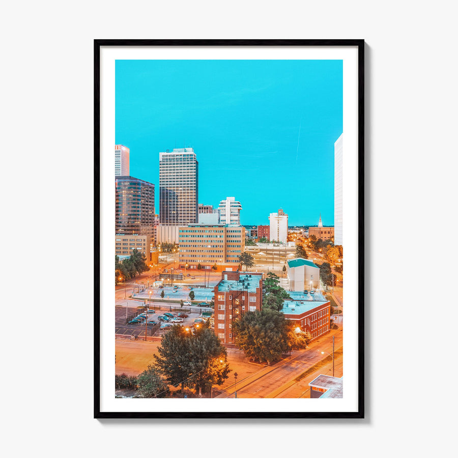 Tulsa Photo No 1 Poster, framed poster mockup, white border