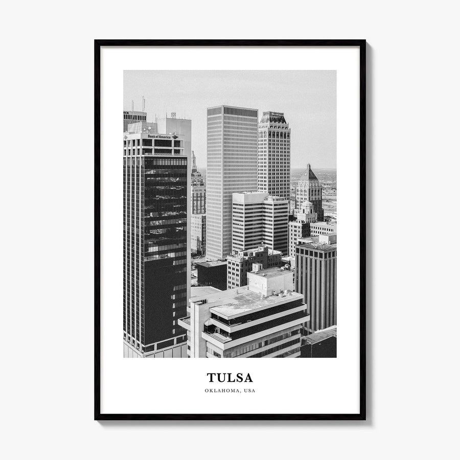 Tulsa Classic Poster, framed poster mockup