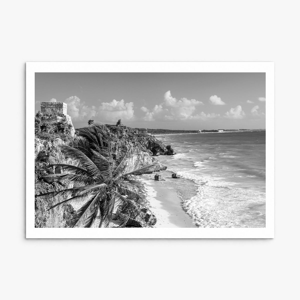Tulum Photo Poster, print only (unframed), white border