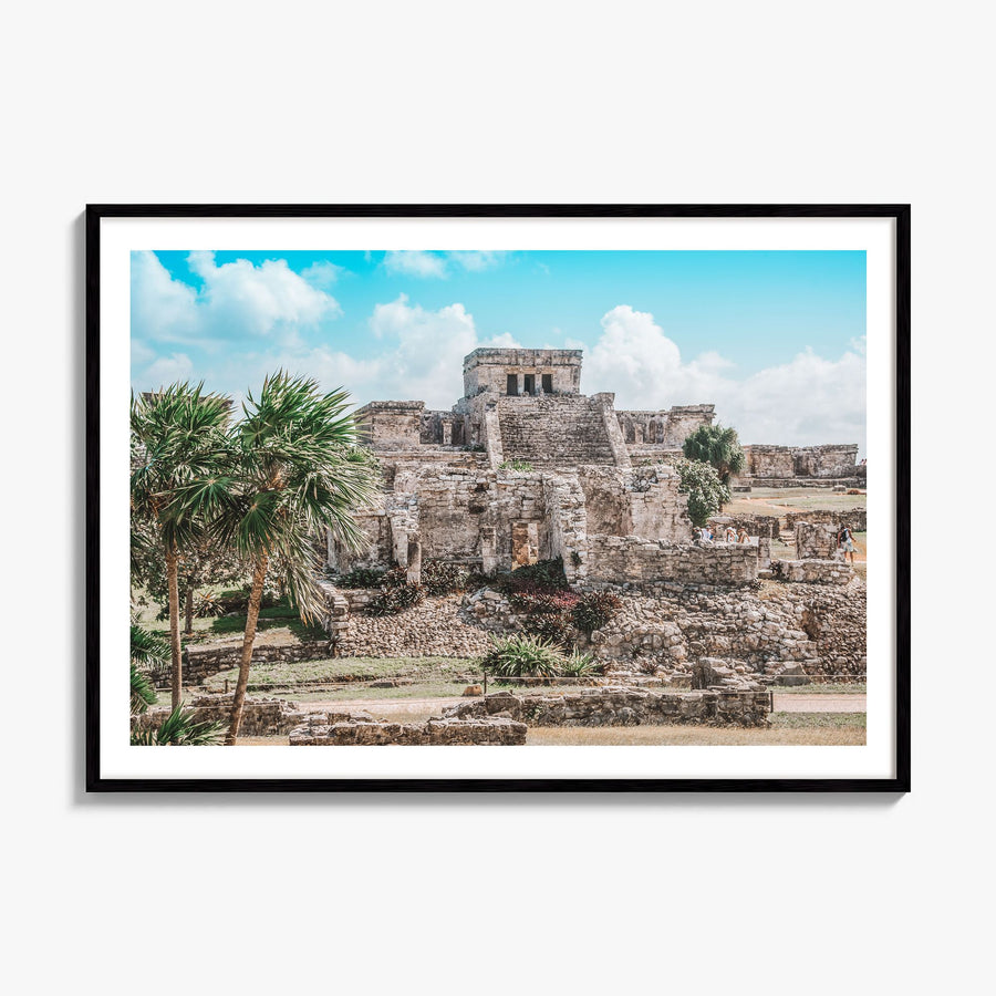 Tulum Photo Poster, framed poster mockup, white border