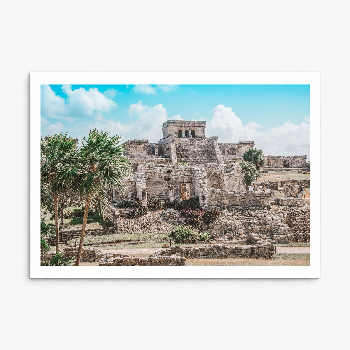 Tulum Photo Poster, print only (unframed), white border