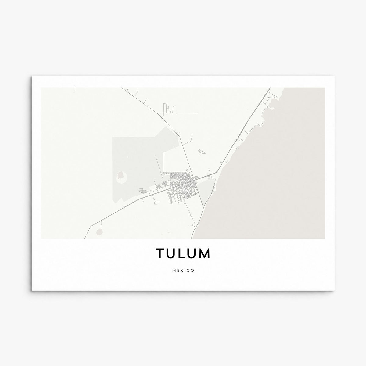 Tulum Map Poster, print only (unframed)