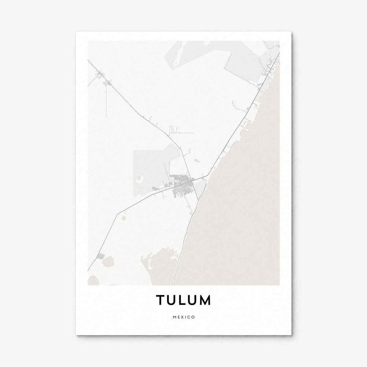 Tulum Map Poster, print only (unframed)