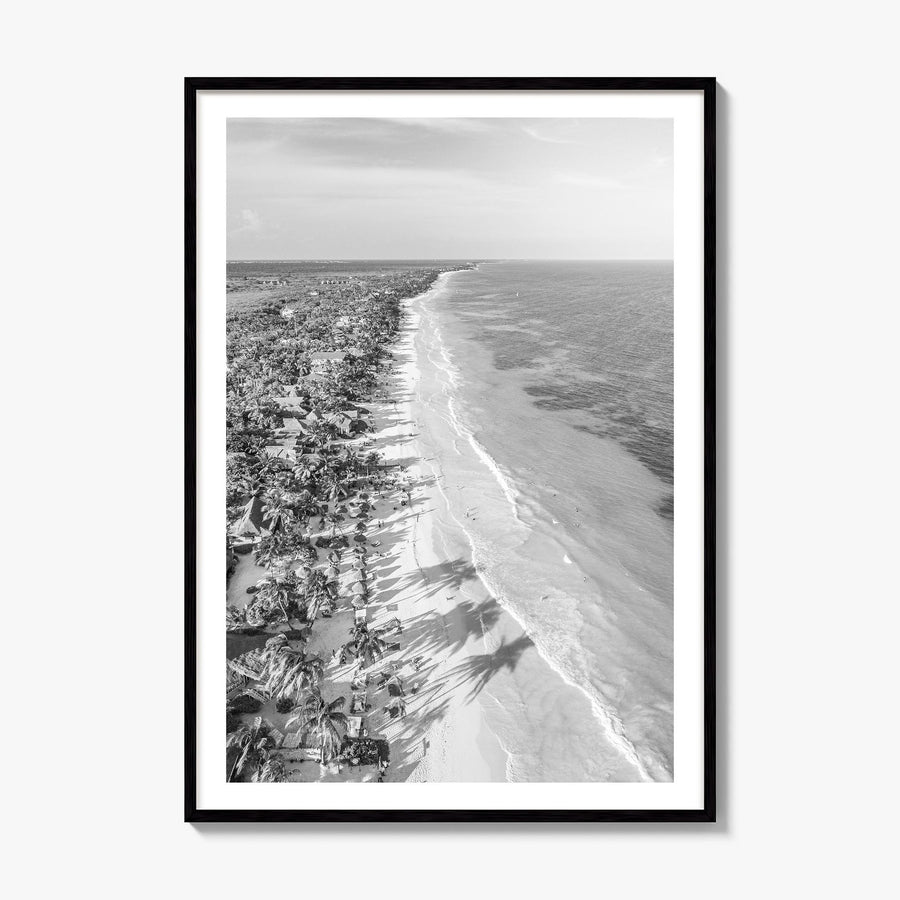 Tulum Photo Poster, framed poster mockup, white border