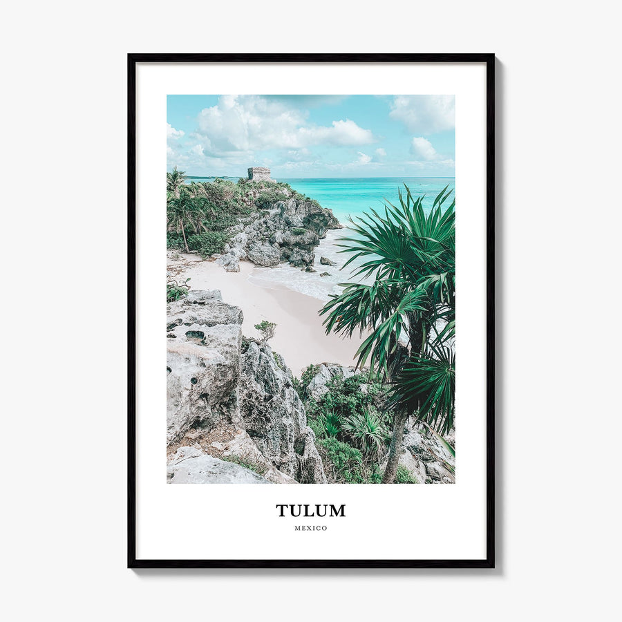 Tulum Classic Poster, framed poster mockup