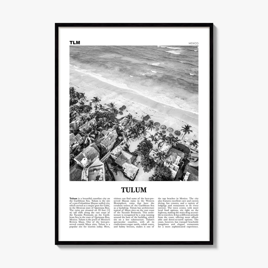 Tulum Newspaper No 2 Poster, framed poster mockup