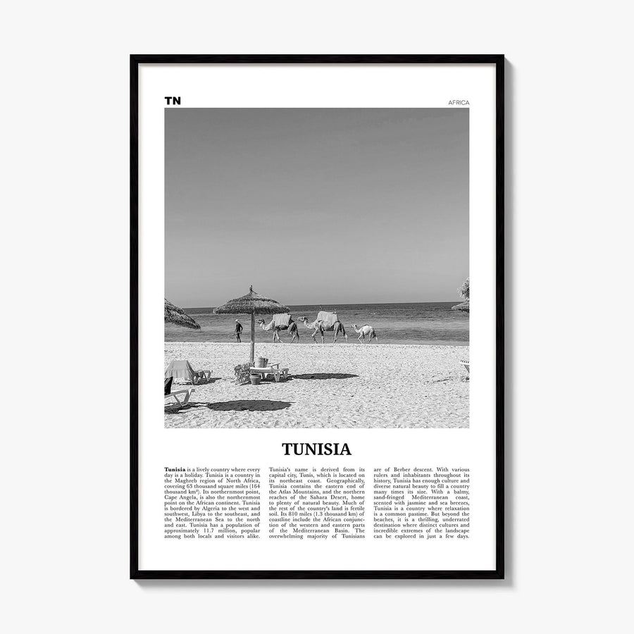 Tunisia Newspaper Poster, framed poster mockup