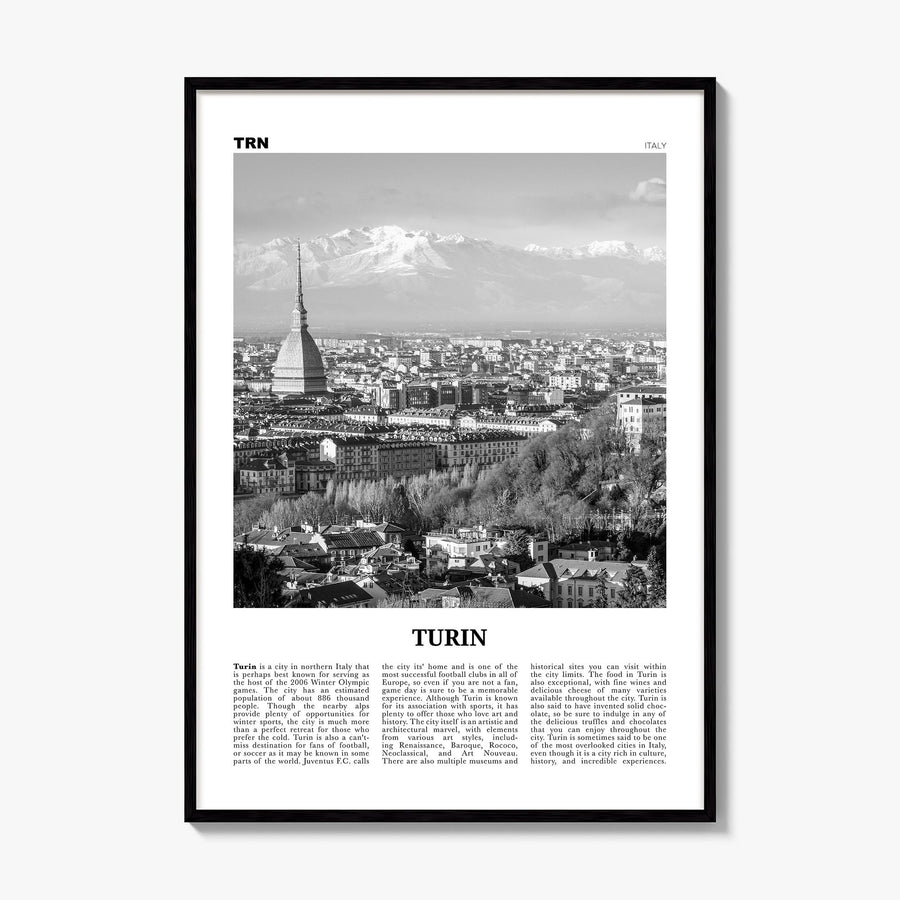 Turin Newspaper Poster, framed poster mockup