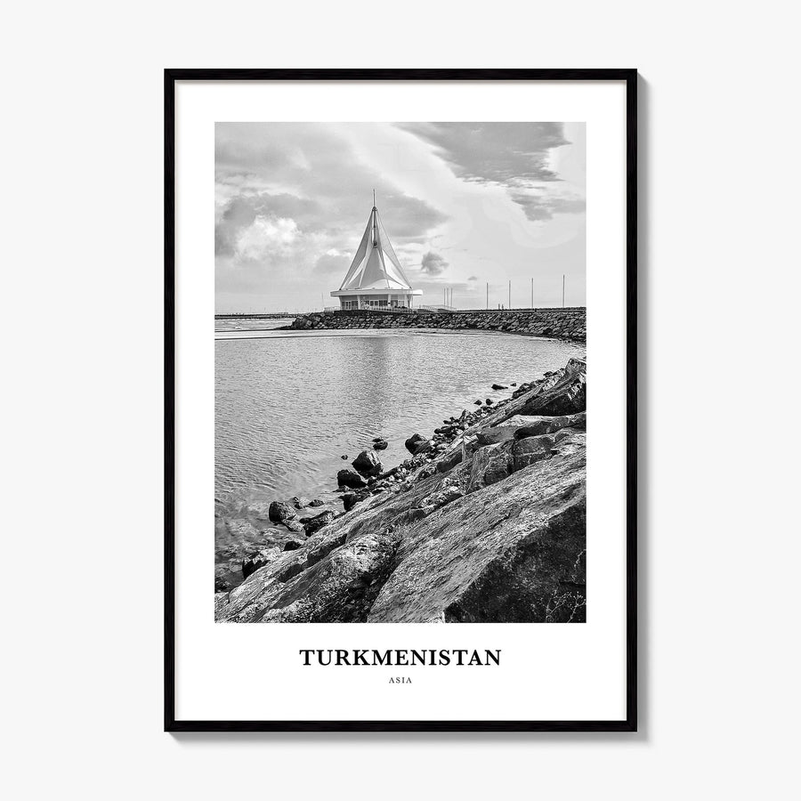 Turkmenistan Classic Poster, framed poster mockup
