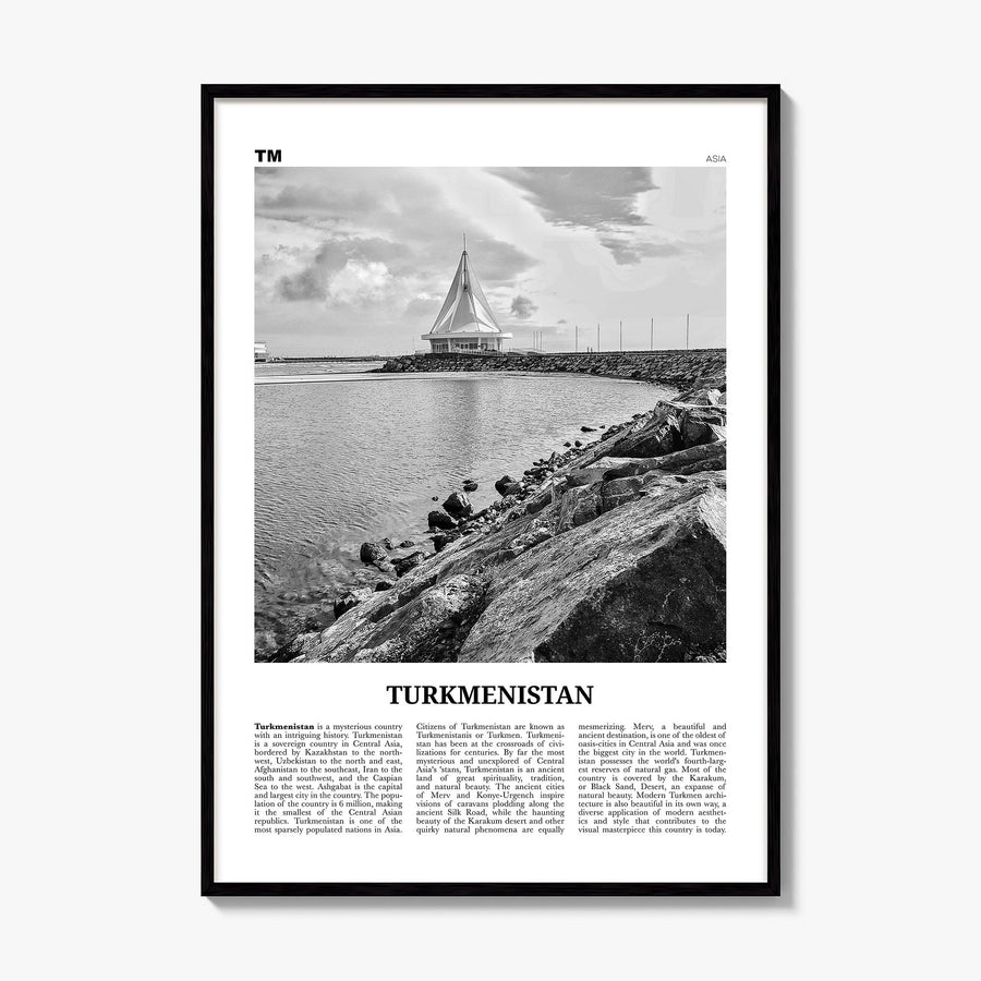 Turkmenistan Newspaper Poster, framed poster mockup
