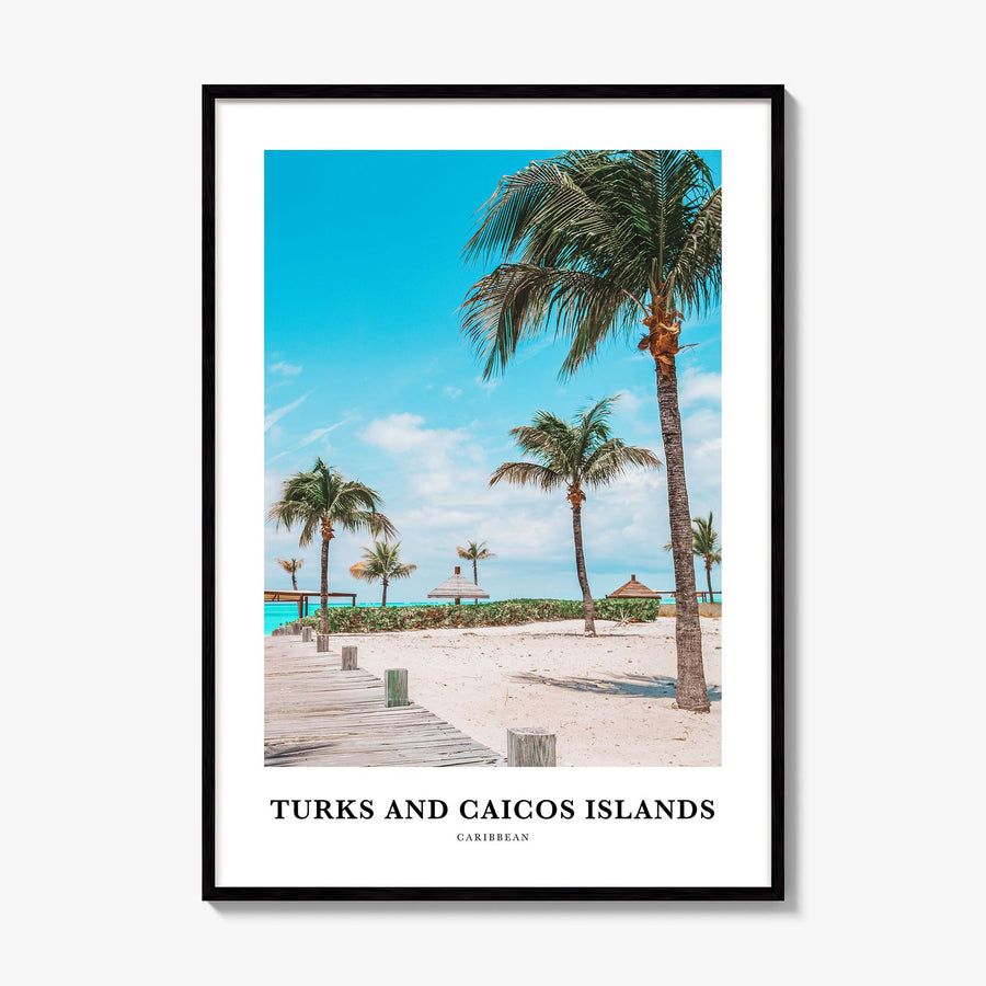 Turks and Caicos Islands Classic Poster, framed poster mockup