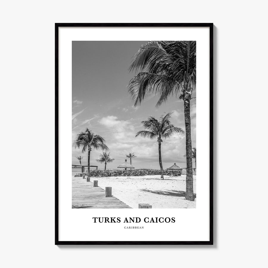 Turks and Caicos Islands Classic Poster, framed poster mockup