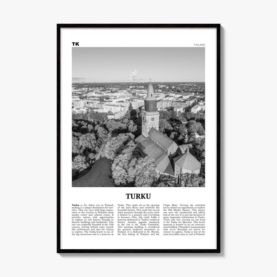 Turku Newspaper Poster, framed poster mockup