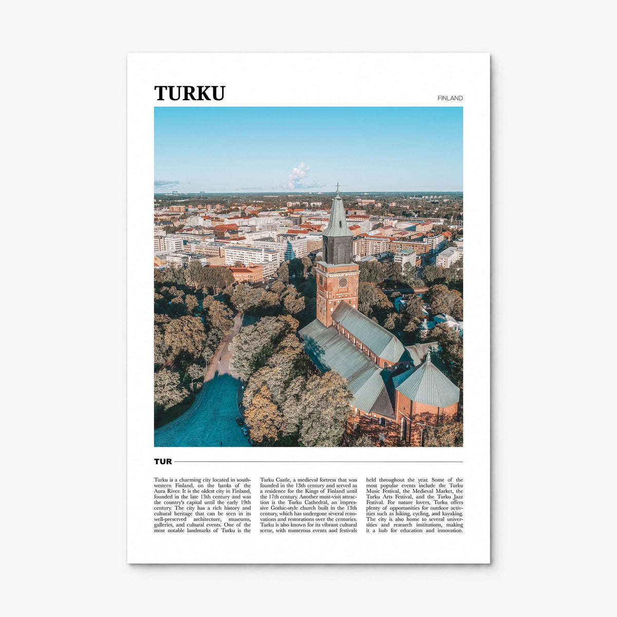 Turku Travel Poster, print only (unframed)