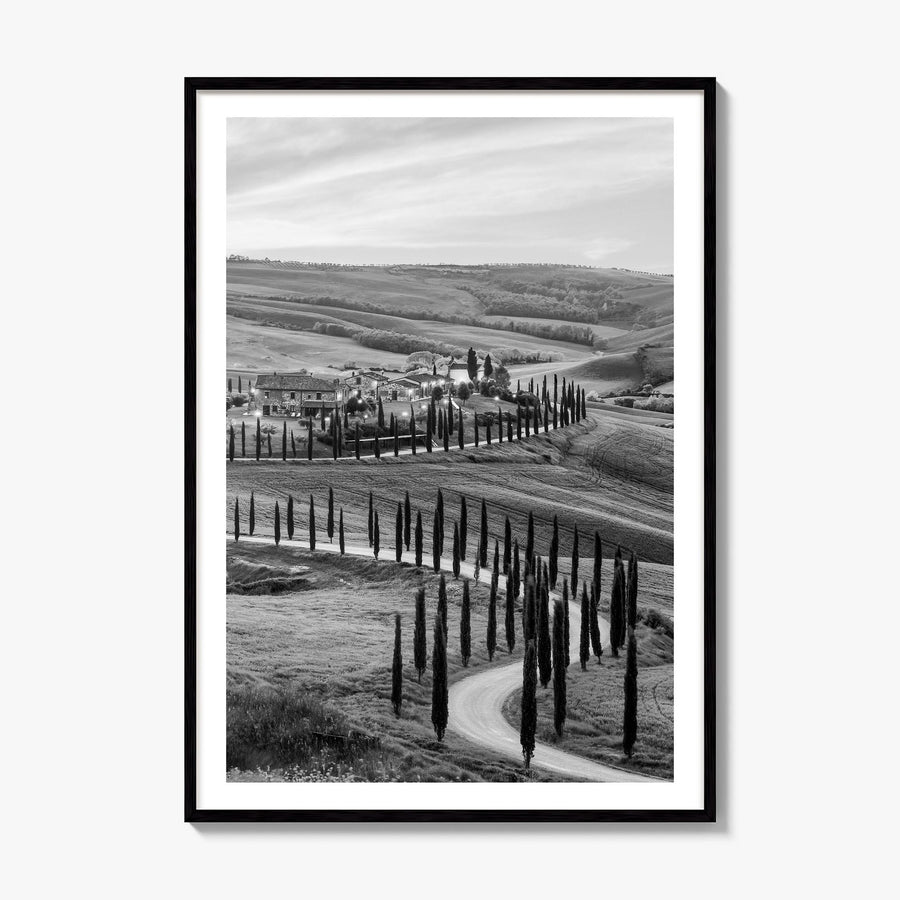 Tuscany Photo No 1 Poster, framed poster mockup, white border