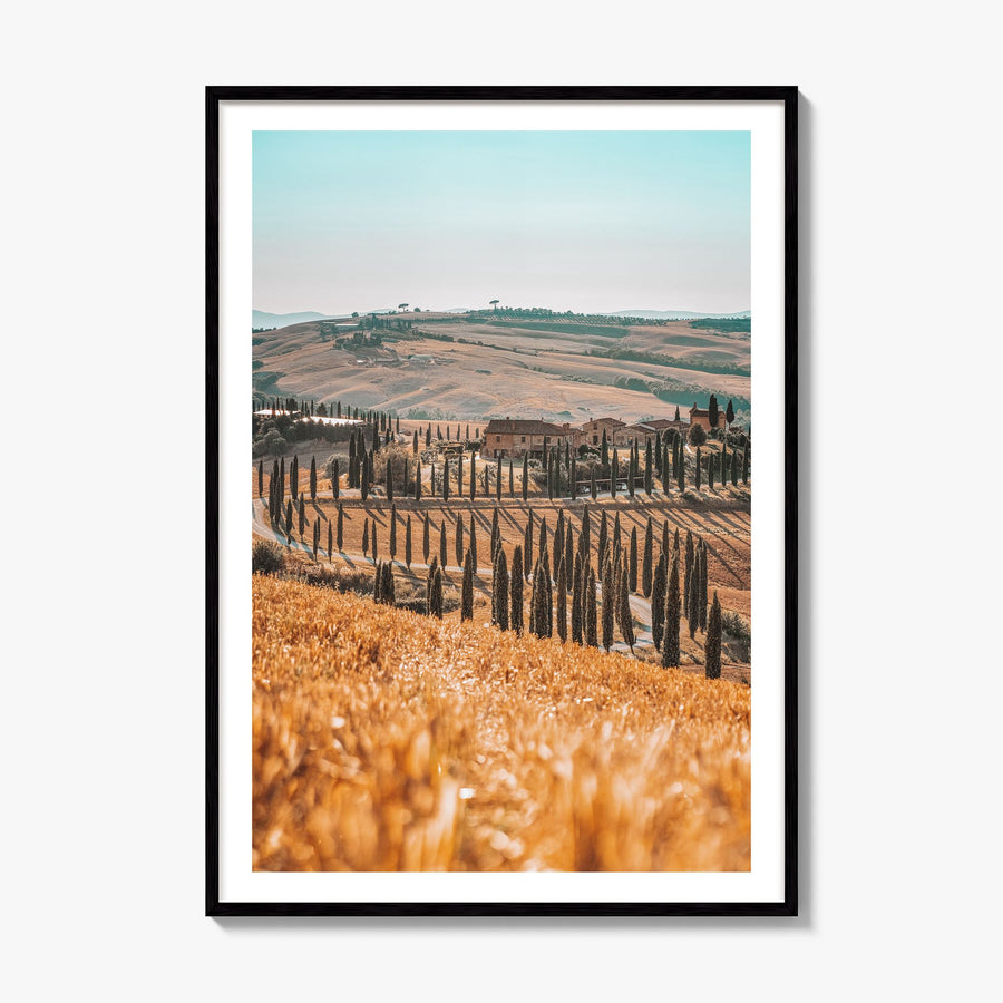 Tuscany Photo No 2 Poster, framed poster mockup, white border