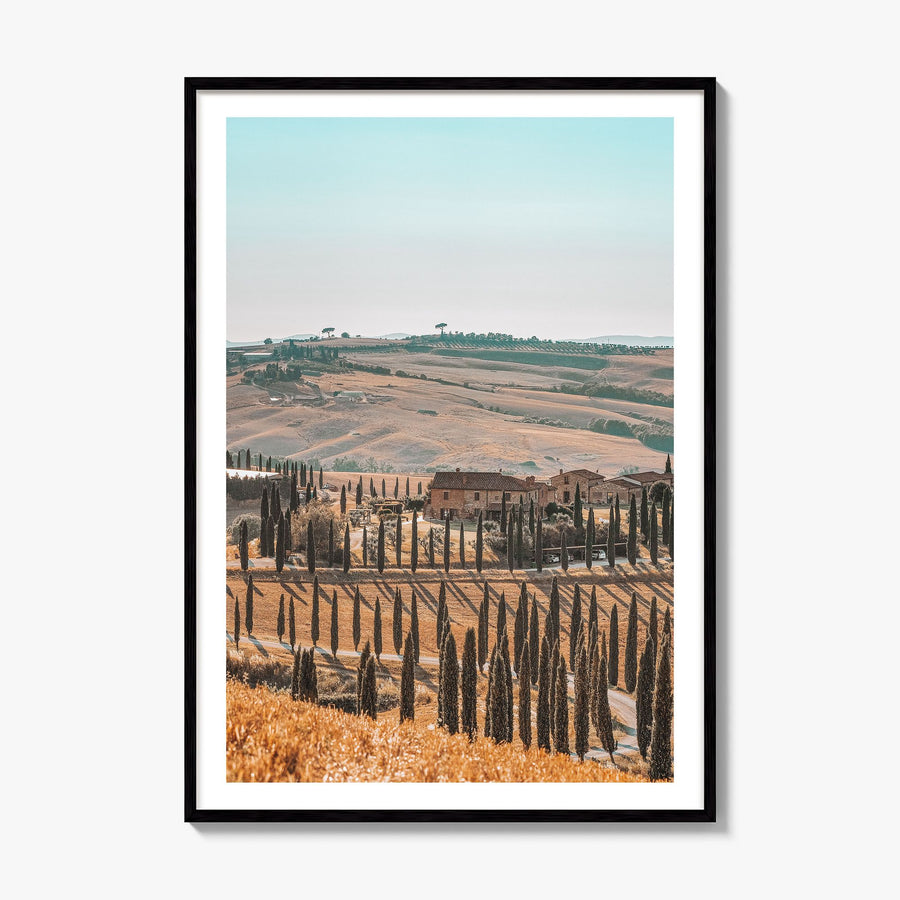 Tuscany Photo No 1 Poster, framed poster mockup, white border