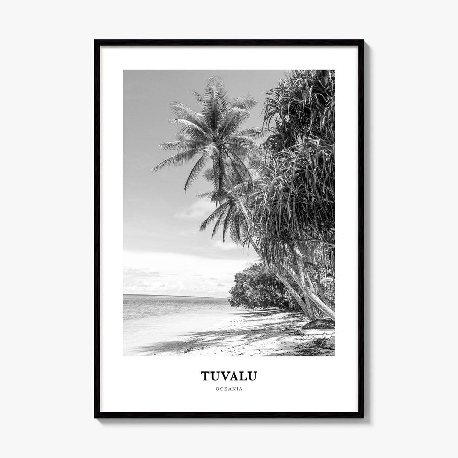 Tuvalu Classic Poster, framed poster mockup