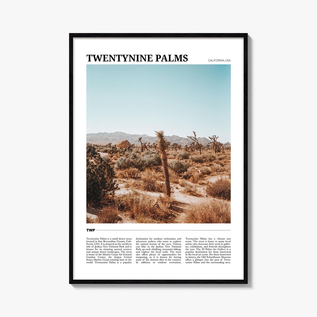 Twentynine Palms Travel Poster