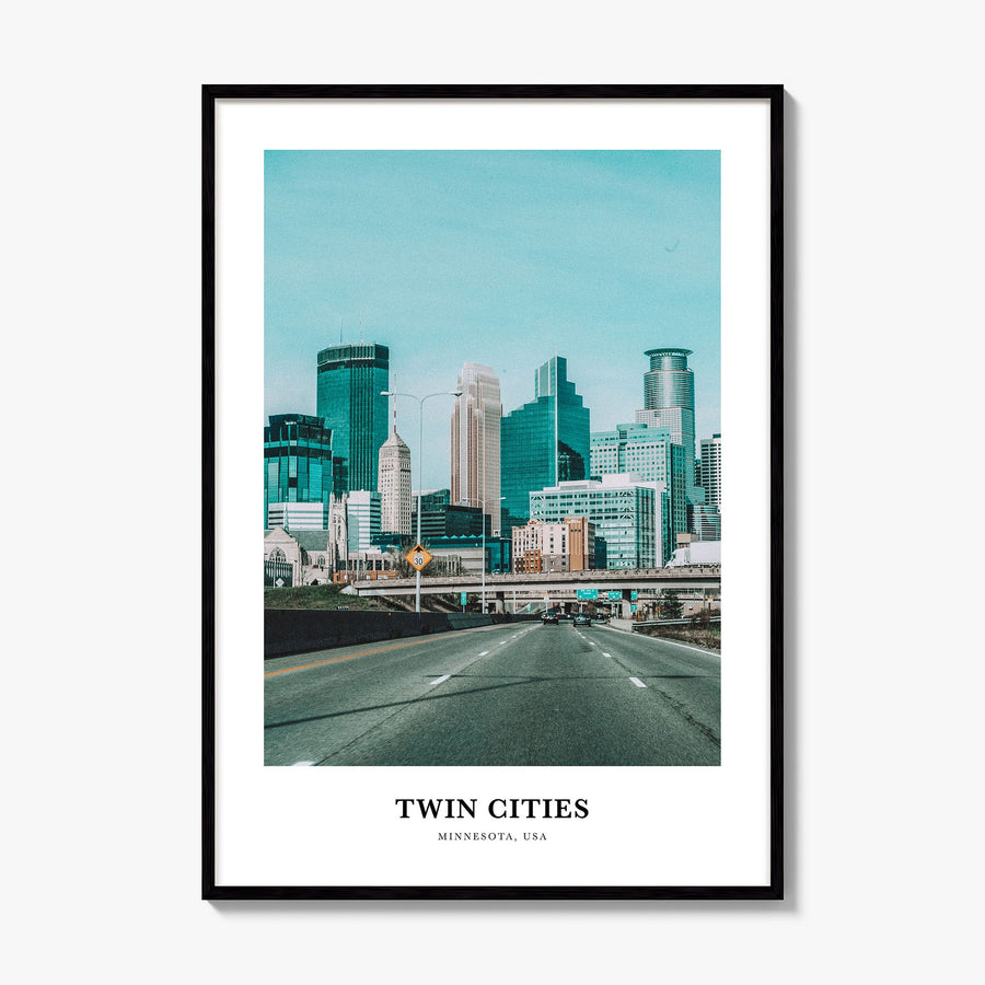 Twin Cities Classic Poster, framed poster mockup
