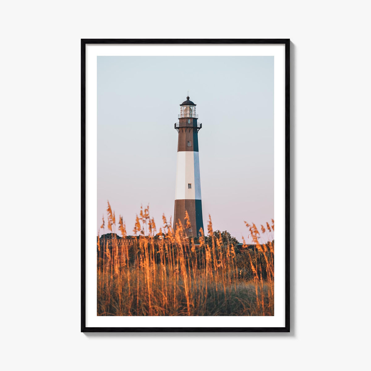 Tybee Island colorful photo poster of Georgia, USA – vertical wall art, unframed print shown in interior mockup