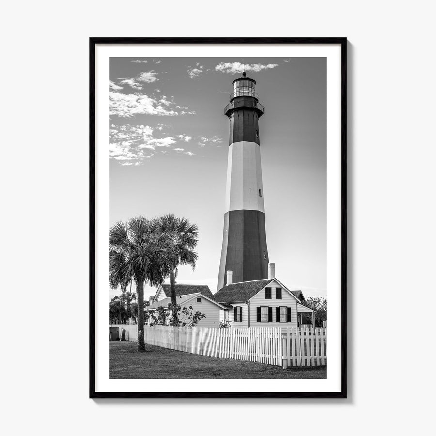 Tybee Island Photo Poster, framed poster mockup, white border