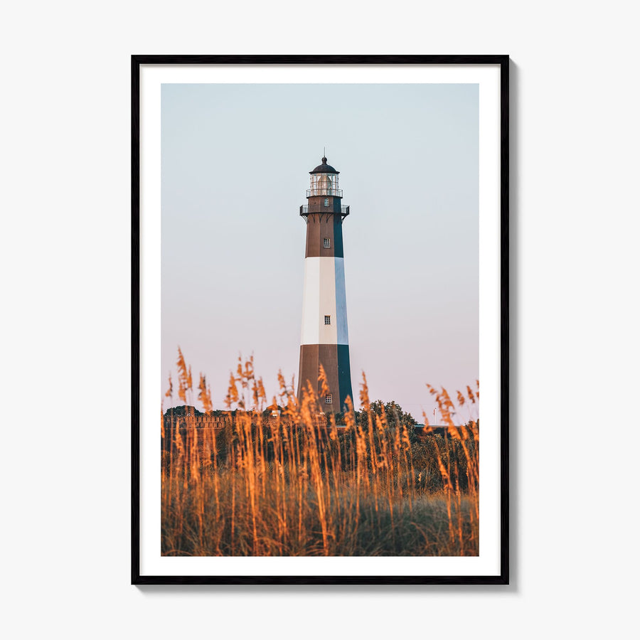 Tybee Island Photo Poster, framed poster mockup, white border