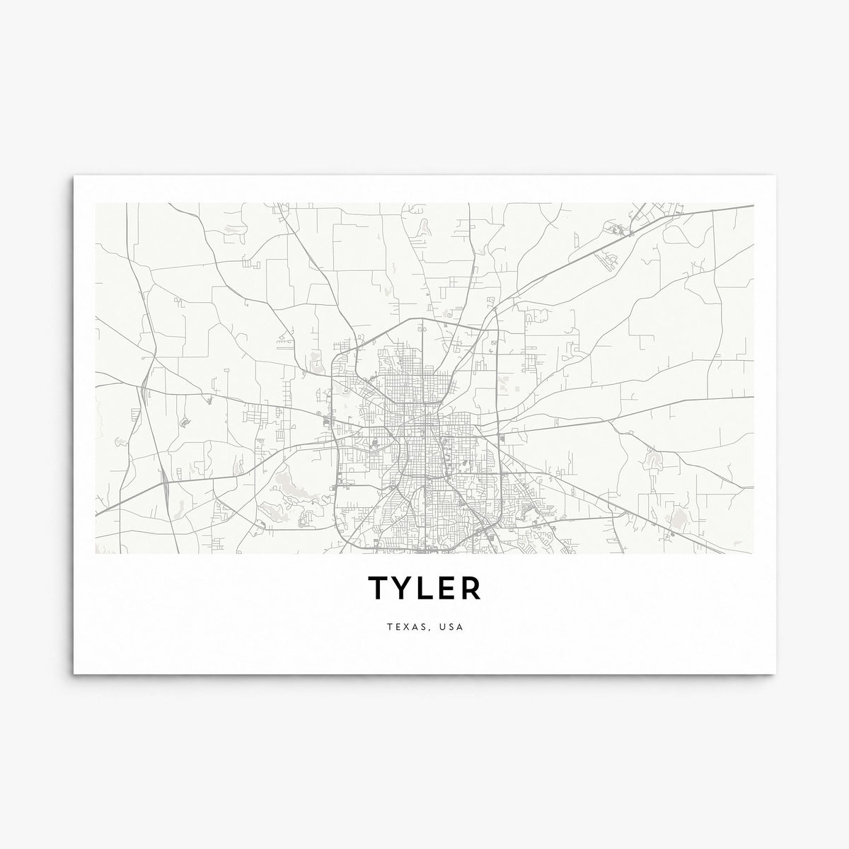 Tyler Map Poster, print only (unframed)