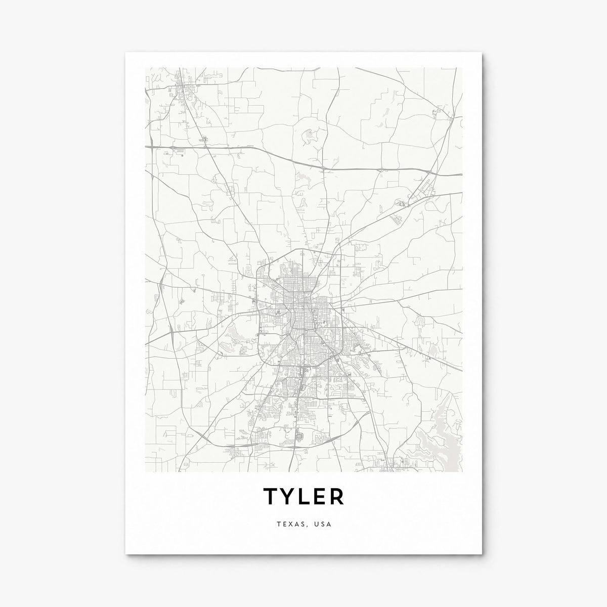 Tyler Map Poster, print only (unframed)