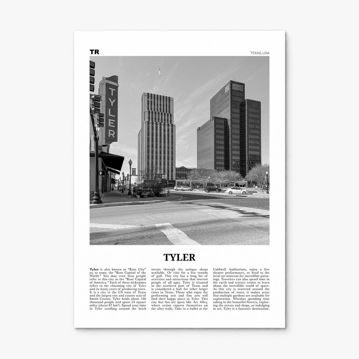Tyler Newspaper Poster, print only (unframed)