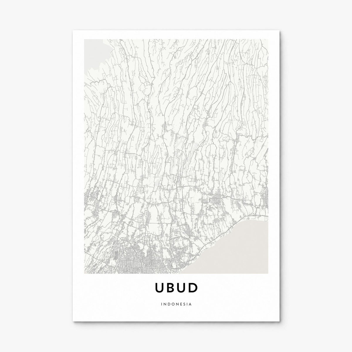 Ubud Map Poster, print only (unframed)