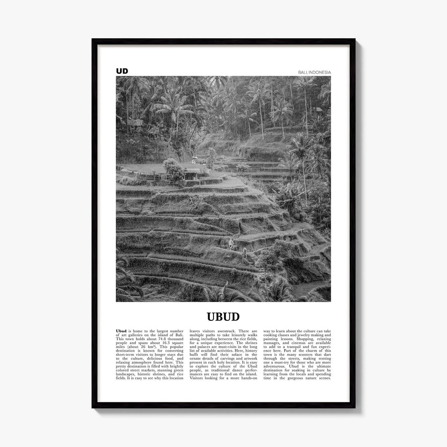 Ubud Newspaper Poster, framed poster mockup