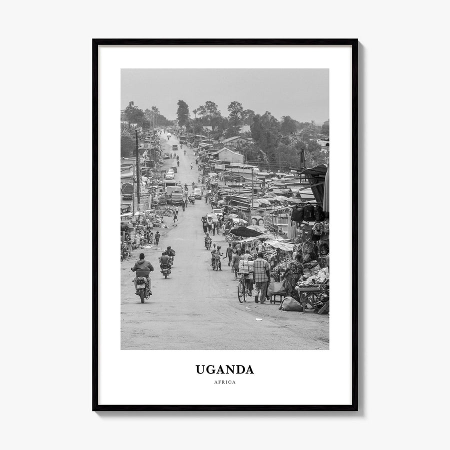 Uganda Classic Poster, framed poster mockup