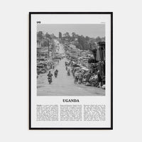 Uganda Poster Black Wood / 8x12 in Nbourhood Travel B&W Poster