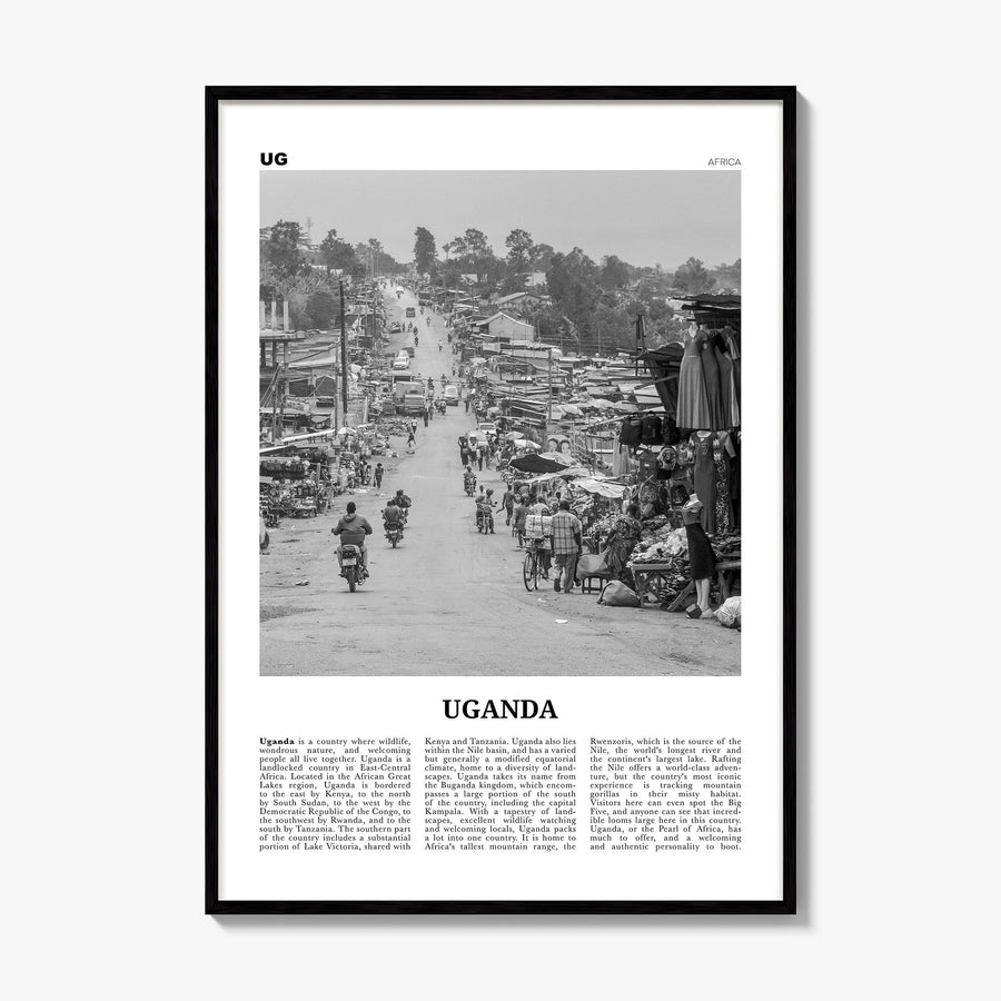 Uganda Newspaper Poster, framed poster mockup