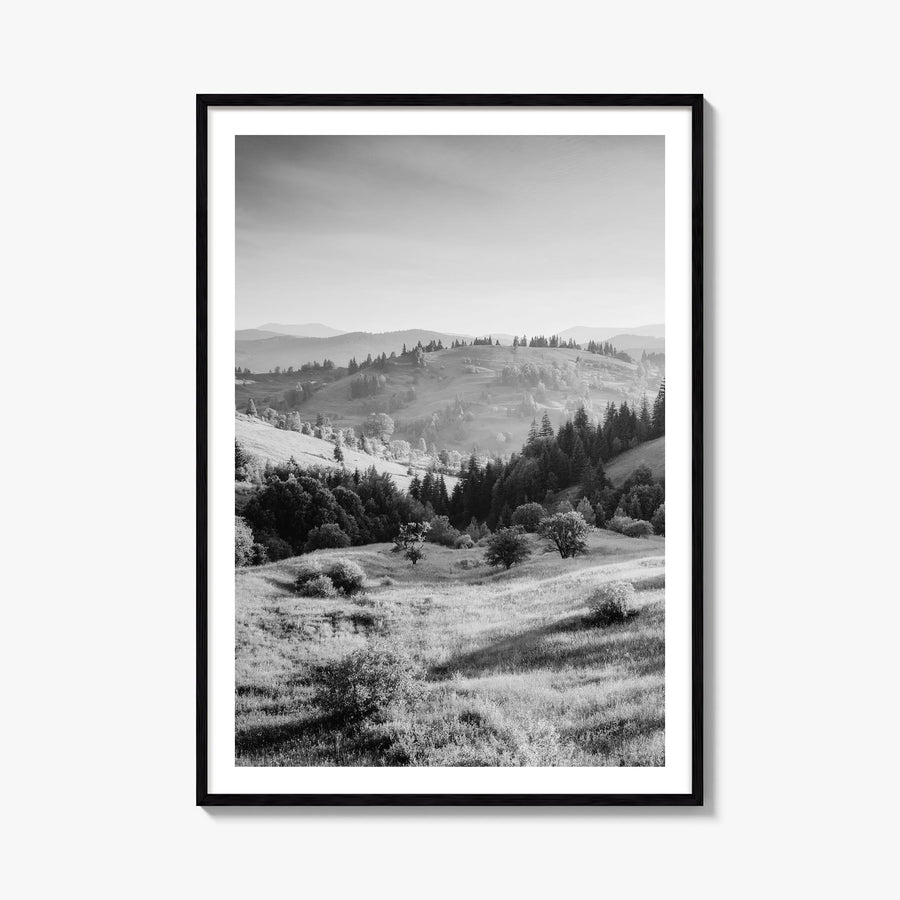 Ukraine black & white photo poster of Europe – vertical wall art, unframed print shown in interior mockup