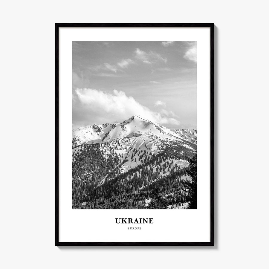 Ukraine Classic No 4 Poster, framed poster mockup