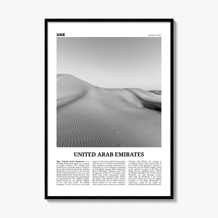 United Arab Emirates Newspaper Poster, framed poster mockup
