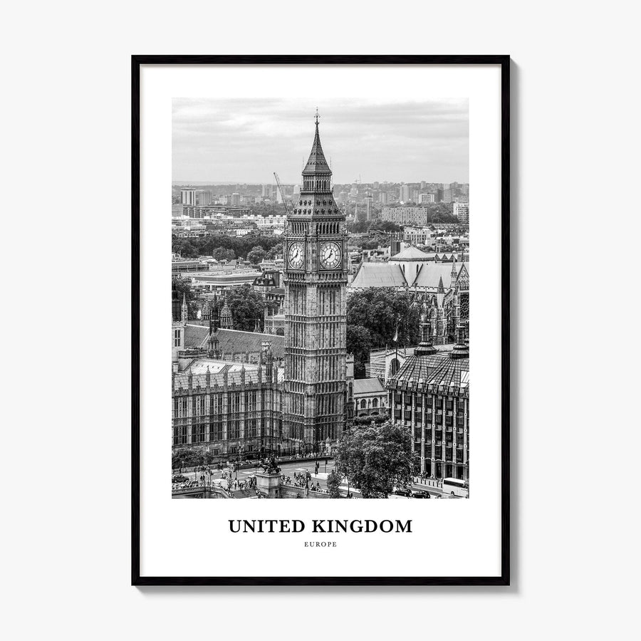 United Kingdom Classic No 1 Poster, framed poster mockup