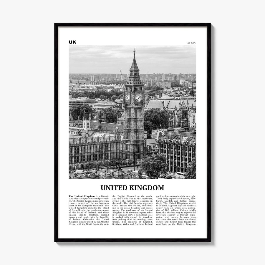 United Kingdom Newspaper No 1 Poster, framed poster mockup
