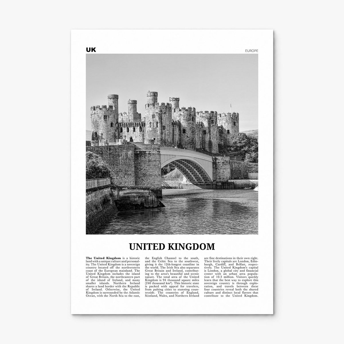 United Kingdom Newspaper No 2 Poster, print only (unframed)