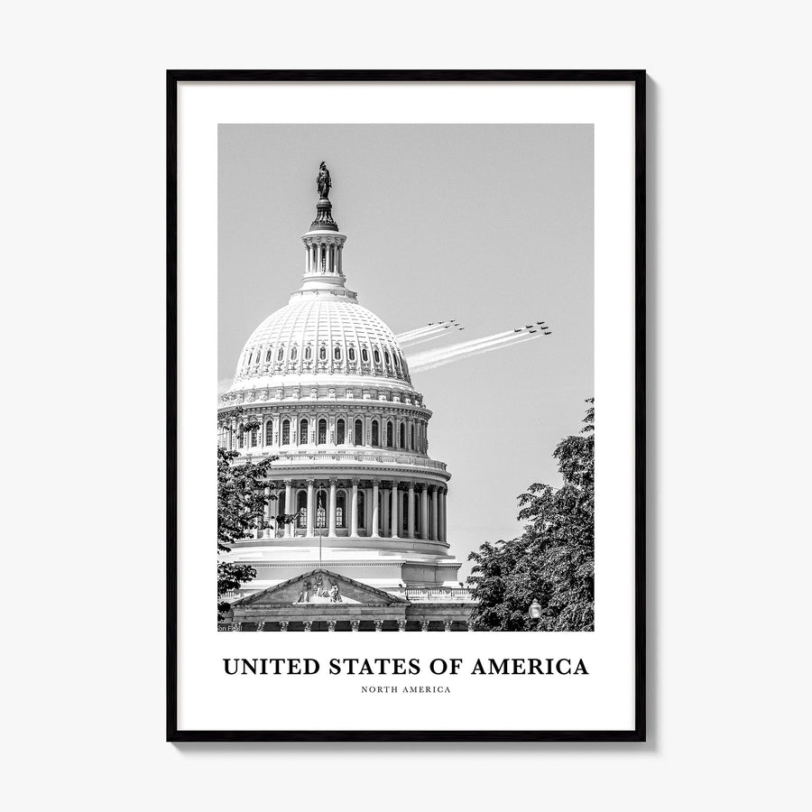 United States of America Classic No 2 Poster, framed poster mockup
