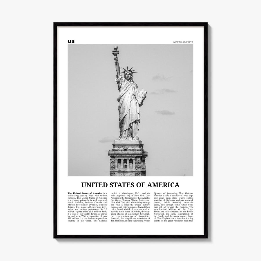 United States of America Newspaper No 1 Poster, framed poster mockup